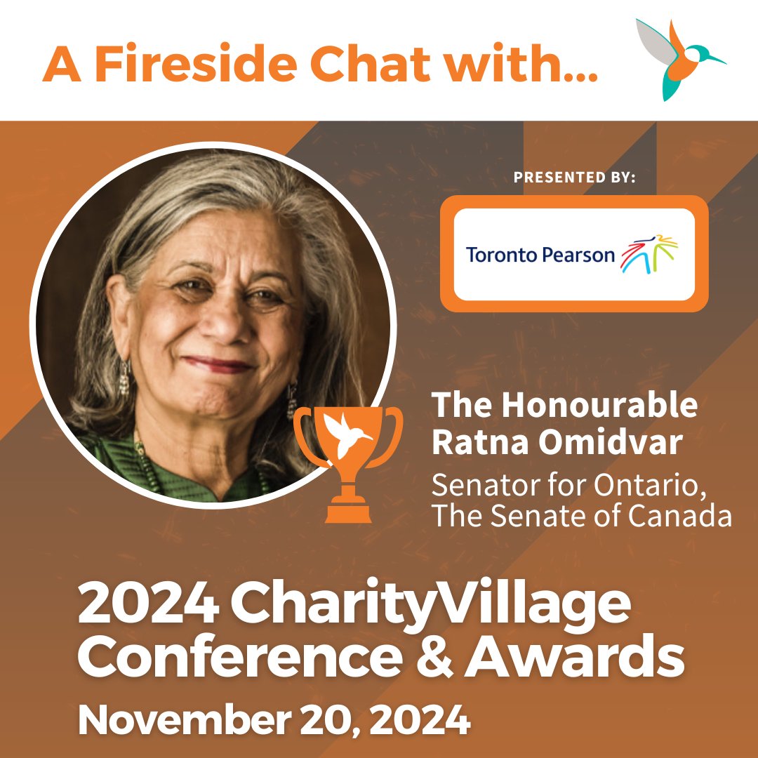 CharityVillage (@charityvillage) on Twitter photo Join us for a fireside chat with Senator <a href="/ratnaomi/">Senator Ratna Omidvar</a> to reminisce on her career in the #Senate.
Thank you to <a href="/TorontoPearson/">Toronto Pearson</a>, our Presenting Sponsor.
okt.to/NfdneM Join us for a fireside chat with Senator <a href="/ratnaomi/">Senator Ratna Omidvar</a> to reminisce on her career in the #Senate.
Thank you to <a href="/TorontoPearson/">Toronto Pearson</a>, our Presenting Sponsor.
okt.to/NfdneM