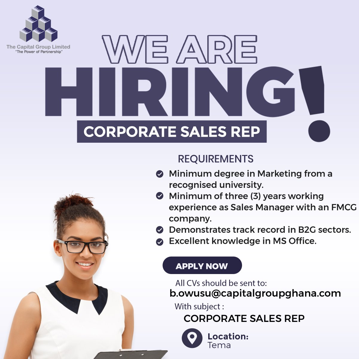 CapitalGroupHR's tweet image. #Vacancy #Jobs #TCGL