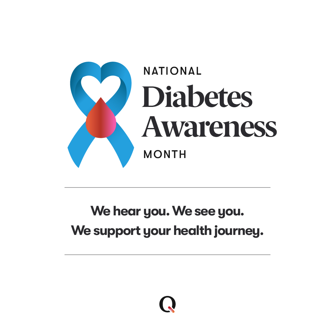 November is National Diabetes Month. We're here to honor the resilience of women managing diabetes daily. Qvin stands with you, striving to make A1c tracking a little easier. 💙 #DiabetesAwareness #QPad #EmpoweringWomen