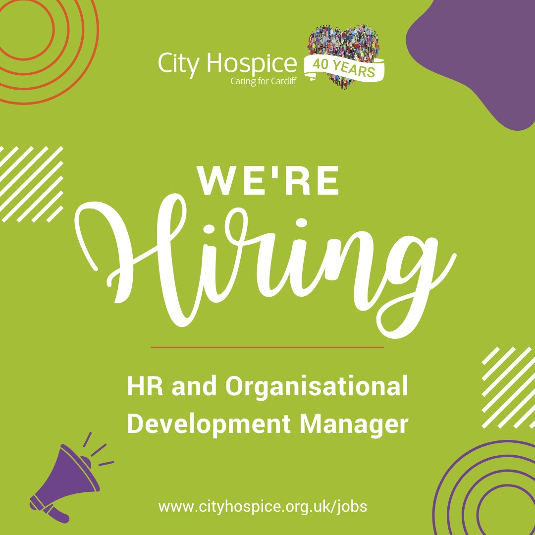 CityHospice's tweet photo. 💚 We're hiring!

City Hospice is looking for a dedicated and skilled HR &amp; OD Manager! If you’re passionate about people and culture, and want to play a key role in a compassionate charity that makes a real difference, this opportunity is for you.

More: https://t.co/Fyzz4hXQ2y https://t.co/GtoHrJkpve