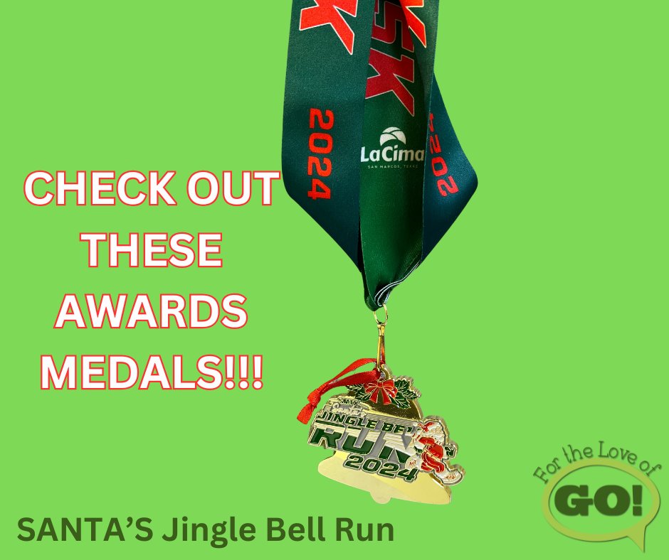 We have NEW Age Group Awards Medals this year!

THEjinglebellrun.com | December 14th | 9:00am | San Marcos

Come out and celebrate the most amazing run through downtown San Marcos!
