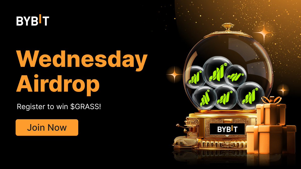 Bybit_Official's tweet photo. 🌱 Touch grass? 

Win $GRASS with Wednesday Airdrop today: https://t.co/sxUOfcytxb

#Bybit #GRASS https://t.co/M7WV01UeMh
