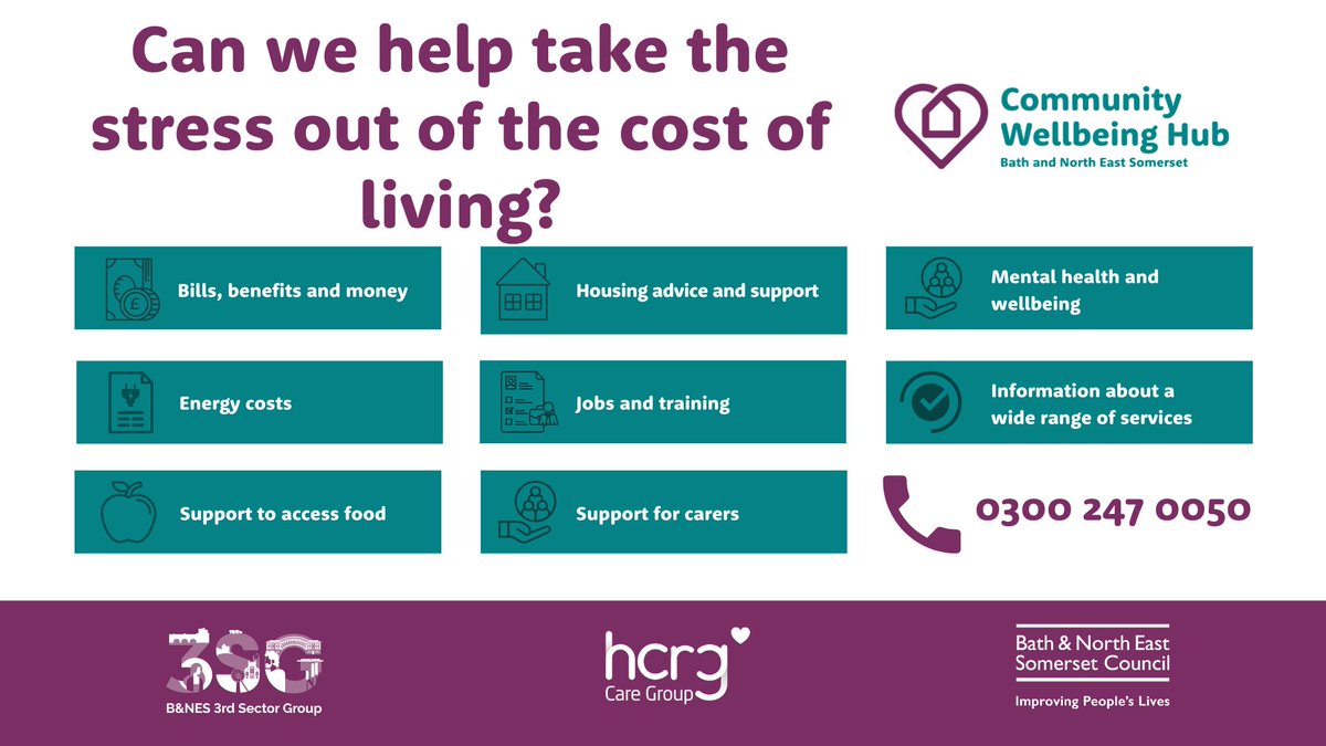 #StressAwarenessWeek Winter heating bills can stretch finances &amp; be stressful. The Community Wellbeing Hub food support team can help Call 03002470050 
B&amp;NES Welfare Support's winter household support fund is now live, apply for additional help via their website