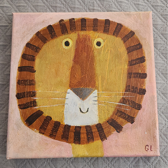 We've been on a bit of an artwork/painting buying spree over the last few weeks. Salt Marsh by @studiotuesdayart (on IG). A framed estate sale mini abstract landscape from <a href="/SalesbyHelen/">SalesbyHelen</a>. And a friendly lion by <a href="/garethlucasart/">Gareth Lucas</a>. #buyart