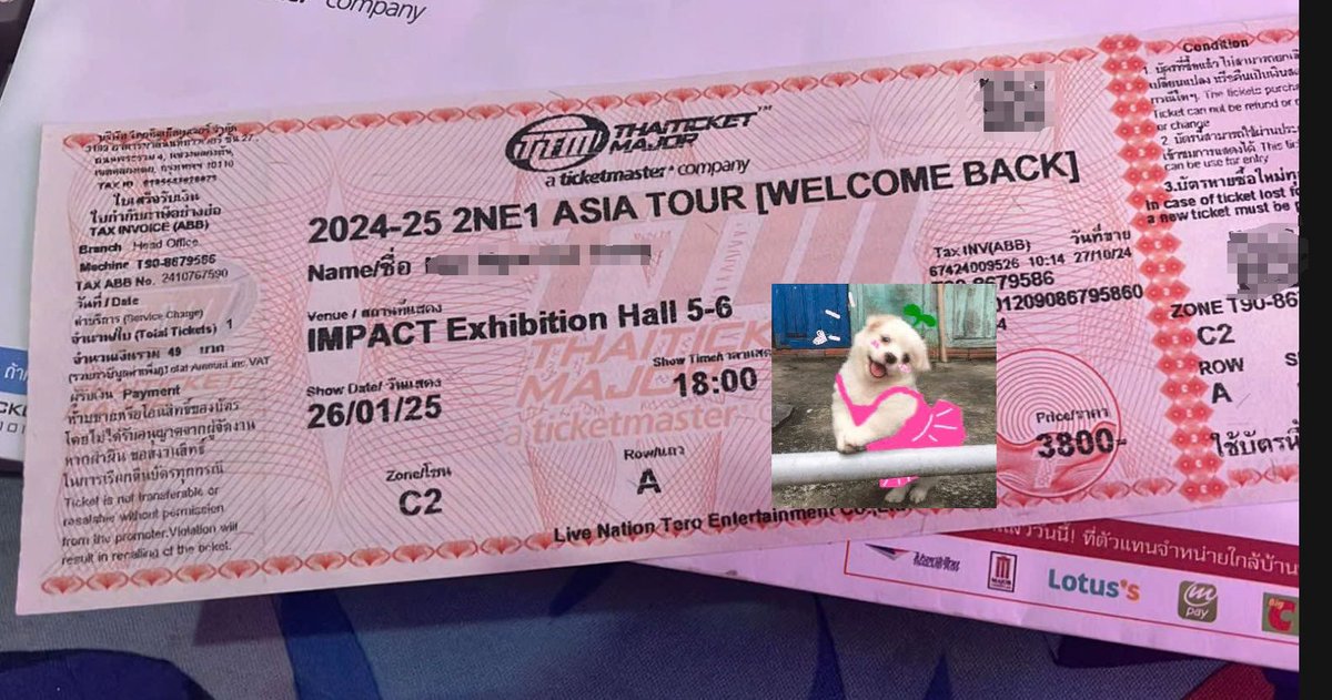 norasora_xxi's tweet photo. Help RT!
[WTS] 2NE1 BKK CONCERT TICKET DAY 2 
26/1/2025
Zone C2 - center, Row A, Seat 20 - 4700 baht NEGOTIABLE
Plz DM me.
can trade in Thailand. 
NO SCAMMER PLEASE!
I‘M VIP, i’m a YGfamily fan, not a seller!! 
#2NE1inBKK #2ne1 #2ne1comeback #2NE1BKK2025 https://t.co/qSByFxqMfu