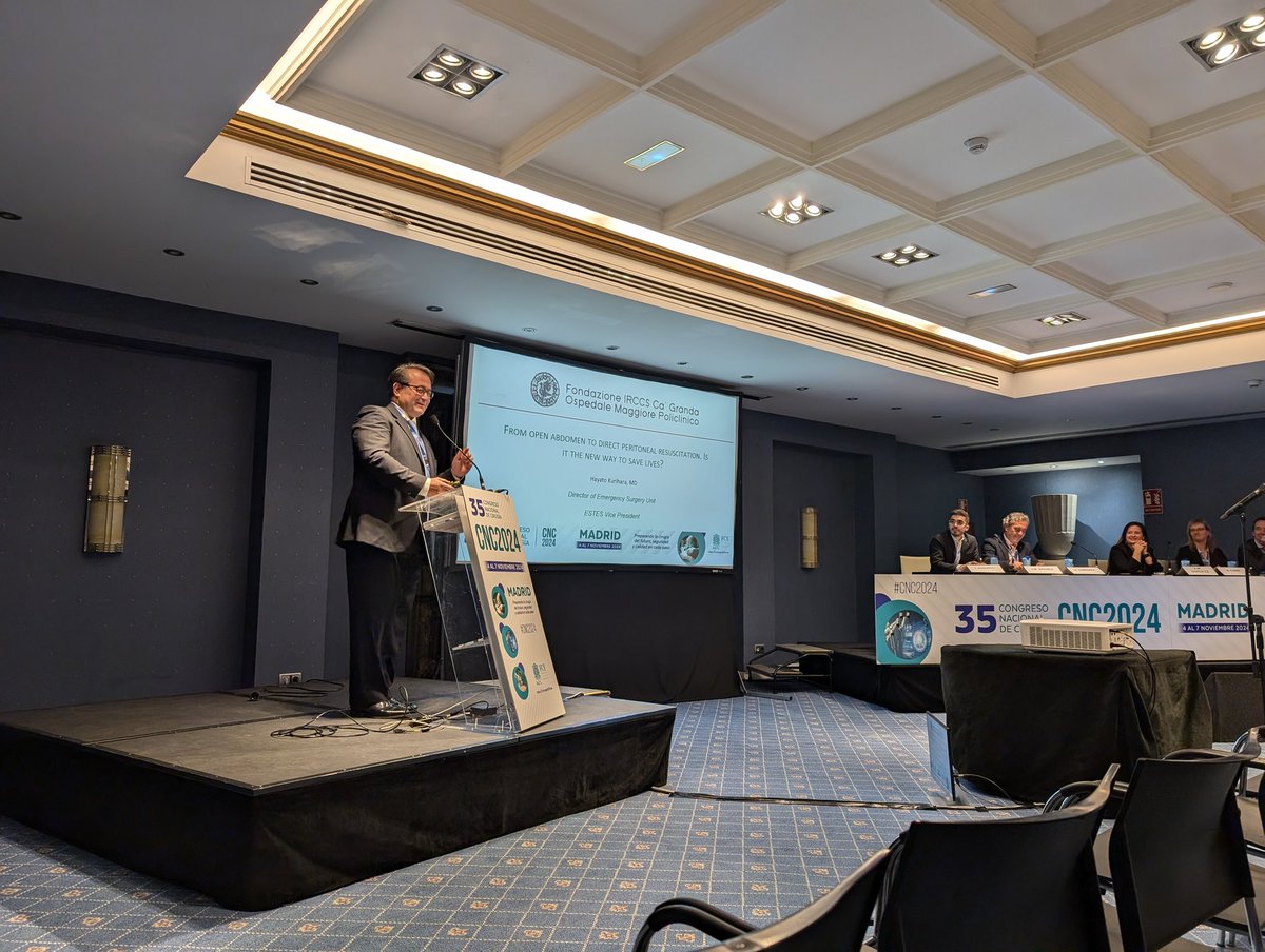 European Society for Trauma & Emergency Surgery (@estesonline) on Twitter photo Another inspiring presentation from our past president <a href="/HayatoKuri67/">Hayato Kurihara</a> about Direct Peritoneal Resuscitation during the <a href="/cnaec2024/">35 Congreso Nacional de Cirugía</a> of <a href="/aecirujanos/">aecirujanos</a>
<a href="/StcuaeC/">AECUrg</a> <a href="/ACIEuro/">ACIE Associazione Chirurghi Italiani in Europa</a> <a href="/traumadoctors/">AAST</a> <a href="/Me4Trauma/">SoMe4Trauma</a> <a href="/RaulCoimbraMD/">Raul Coimbra, MD, PhD</a> <a href="/surgicalpizza/">Surgical Pizza</a> <a href="/garybassmd/">Gary Alan Bass</a> <a href="/CarlosYanezCiru/">Carlos Yanez MD, MSc, FACS</a> <a href="/Asiritrauma1/">Mohammed Mar'ae Asiri🇸🇦</a> <a href="/asenentboza/">Ana Senent-Boza</a> Another inspiring presentation from our past president <a href="/HayatoKuri67/">Hayato Kurihara</a> about Direct Peritoneal Resuscitation during the <a href="/cnaec2024/">35 Congreso Nacional de Cirugía</a> of <a href="/aecirujanos/">aecirujanos</a>
<a href="/StcuaeC/">AECUrg</a> <a href="/ACIEuro/">ACIE Associazione Chirurghi Italiani in Europa</a> <a href="/traumadoctors/">AAST</a> <a href="/Me4Trauma/">SoMe4Trauma</a> <a href="/RaulCoimbraMD/">Raul Coimbra, MD, PhD</a> <a href="/surgicalpizza/">Surgical Pizza</a> <a href="/garybassmd/">Gary Alan Bass</a> <a href="/CarlosYanezCiru/">Carlos Yanez MD, MSc, FACS</a> <a href="/Asiritrauma1/">Mohammed Mar'ae Asiri🇸🇦</a> <a href="/asenentboza/">Ana Senent-Boza</a>