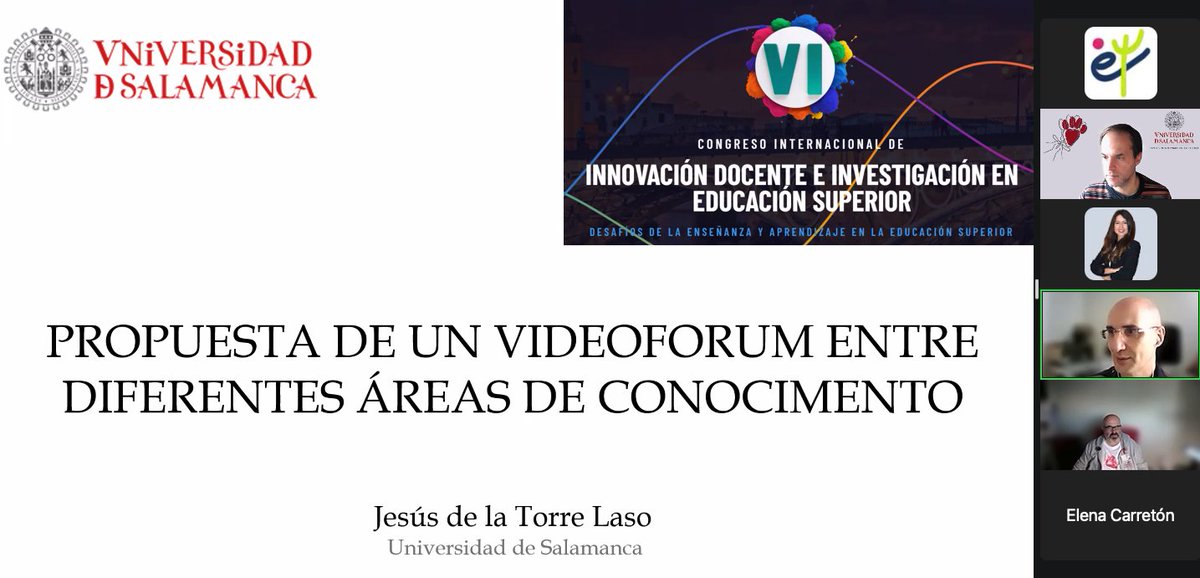 Hoy hemos compartido buenas experiencias docentes en el simposium "PERSPECTIVAS FUTURAS EN EL USO DE HERRAMIENTAS EN LÍNEA Y TIC EN LA UNIVERSIDAD" que hemos organizado gracias a A.Sarmiento <a href="/jmfabalos/">JManuel FdezAbalos</a>
<a href="/ECarreton/">Elena Carretón</a> <a href="/Jdelatorrelaso/">Jesus De La Torre</a>. Gracias <a href="/cidico/">VII CIDICO</a> por la invitación
