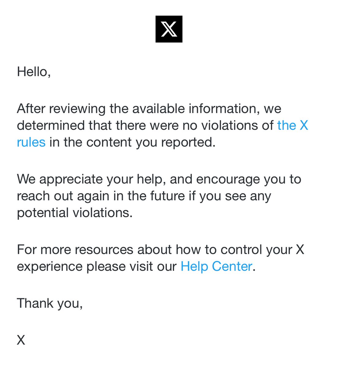 𝕏: Freedom of hate