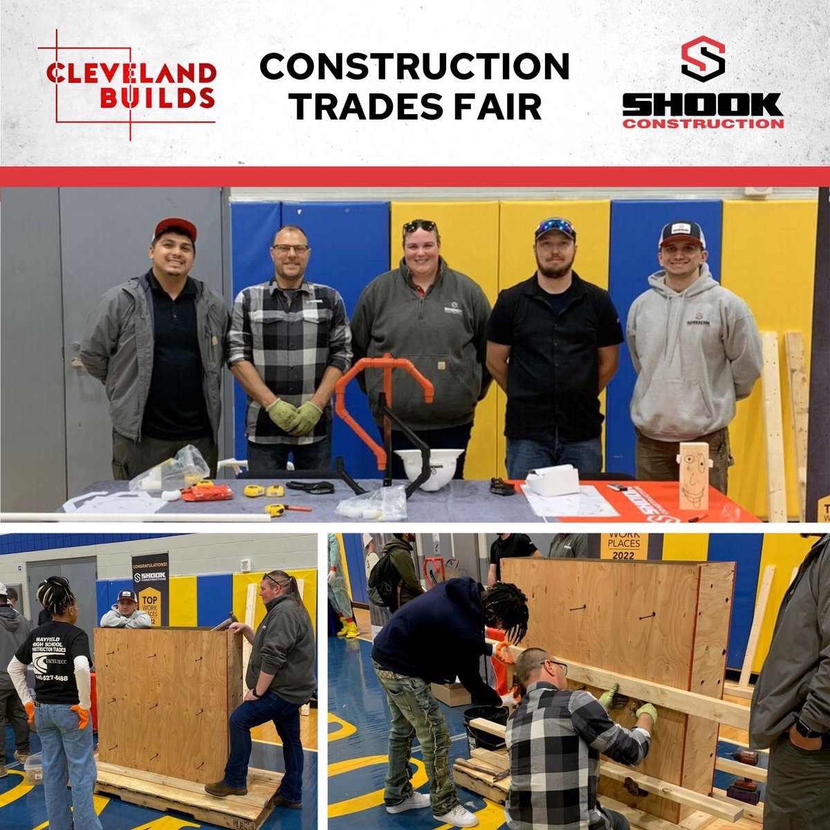 Last week, Shook participated in Cleveland Builds' Construction Trades Fair. It was a great day encouraging high school students to enter the trades!