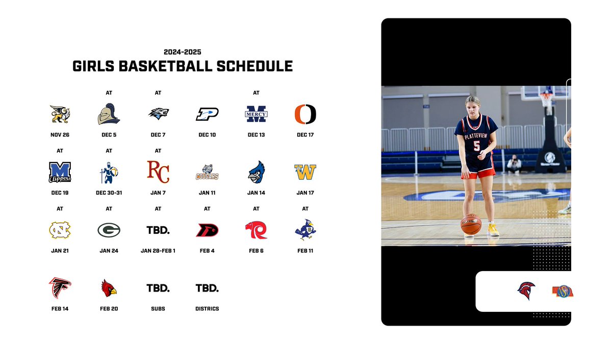 2024-2025 Girls Basketball Schedule!