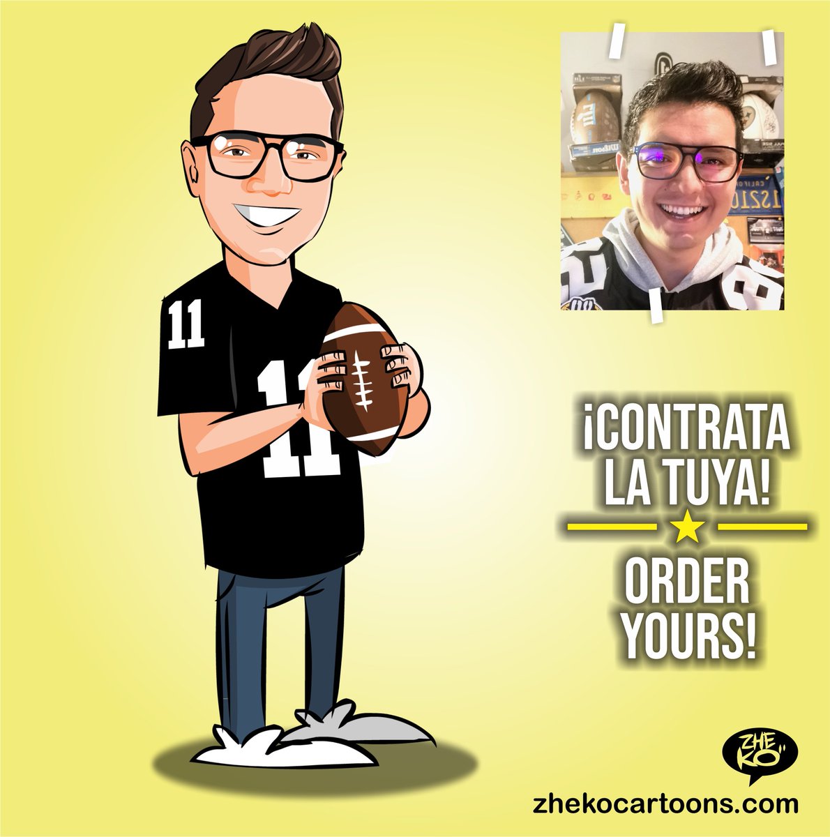 zheko_grafico's tweet photo. EL REGALO IDEAL ❤️👌🏻🤩🎁
El encargo de hoy OTRO CLIENTE SATISFECHO, contrata la tuya, OPEN COMMISIONS !!!
#ElCartonDelDia #Avatoons #Qustomize #Artwork #Ilustración #Illustration #doodles #TV #Work #influencer #Cartoons #comissionart #opencomission #opencommisions #NFL #Football https://t.co/S2OZRtqBYE
