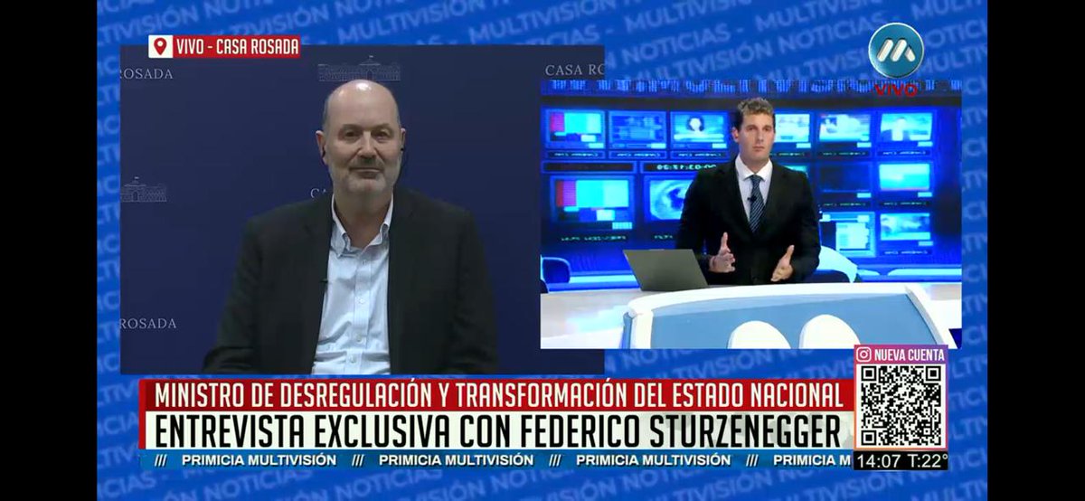ComunicFederal's tweet image. [EN VIVO] El ministro de Desregulación y Transformación del Estado, @fedesturze, en canal 9 de Salta (@multivisionfed). #PuntoAPunto

sites.google.com/view/multivisi…