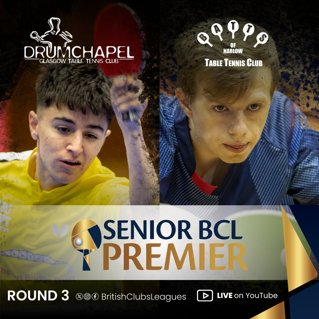 Drumchapel Table Tennis Club (@drumttc) on Twitter photo π Match 3 of our SBL Prem campaign is taking place on Saturday!
π Head down to Drumchapel Sports Centre for a 3pm start with free entry!
π Danny, Victor, and Rhoari are the team against <a href="/battsharlow/">BATTS Table Tennis Club Harlow</a>.
π₯ Watch from home π youtube.com/@thedrumttc?siβ¦ π Match 3 of our SBL Prem campaign is taking place on Saturday!
π Head down to Drumchapel Sports Centre for a 3pm start with free entry!
π Danny, Victor, and Rhoari are the team against <a href="/battsharlow/">BATTS Table Tennis Club Harlow</a>.
π₯ Watch from home π youtube.com/@thedrumttc?siβ¦