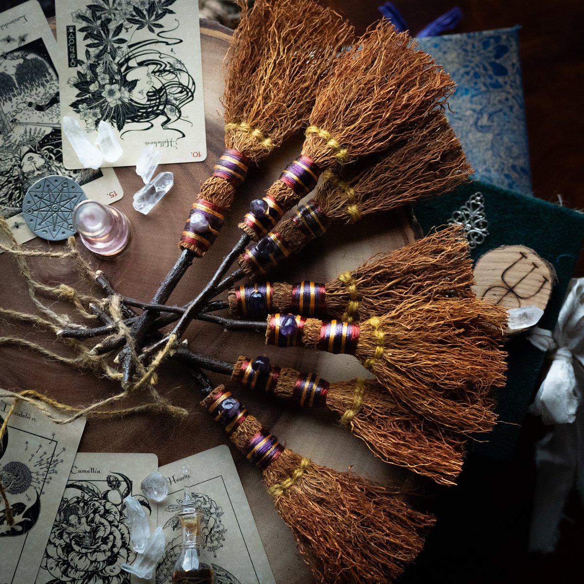thewitchesmoon_'s tweet photo. After many requests, we have finally included our exclusive Besom’s to our Moon Market, for individual purchase! <3
 
Photos: @thewitchesmoon_ 
 
#witch #witchcraft #besom #thewitchesmoon #witchesmoon #magick #practice #ritual #occult #metaphysical https://t.co/FDU7UqgggN