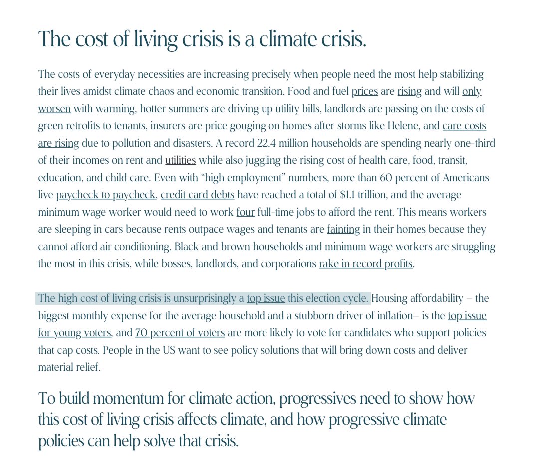 People are struggling to afford basic needs as the world burns. Bringing down costs in housing, transpo, food, etc is good for people and the climate. We must build mass movements that feel the benefits of decarbonization in daily life— or keep losing.