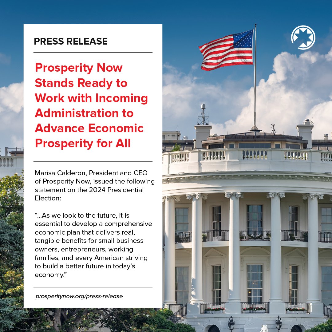 "...As we look to the future, it is essential to develop a comprehensive economic plan that delivers real, tangible benefits for...every American striving to build a better future in today’s economy."

- Marisa Calderon, President &amp; CEO

prosperitynow.org/press-release/…