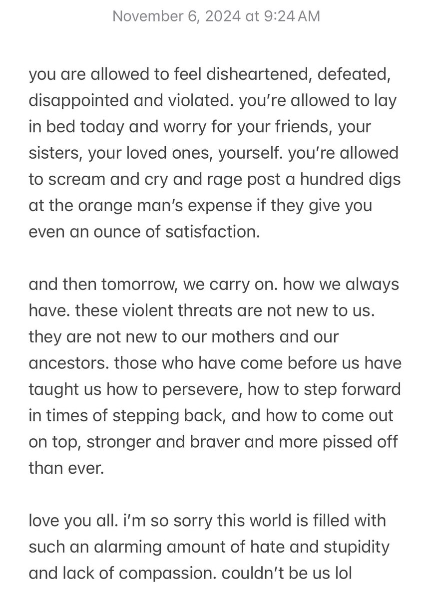 you also could not fathom the immense amount of disappointment i feel in mankind right now. 

you also could not fathom how proud i am and how intensely i believe in my community. i love you