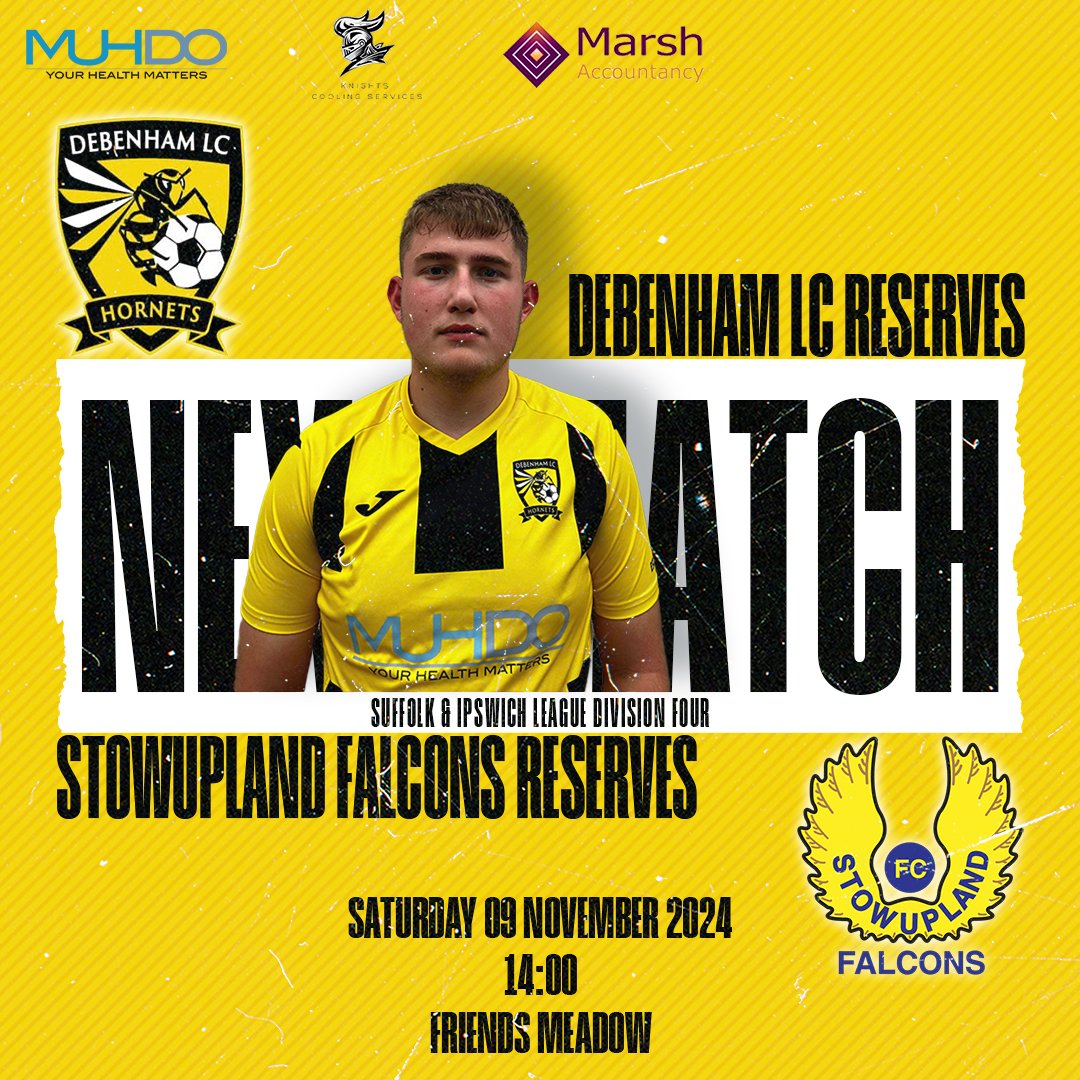 🐝⚽🐝 This weekend 🐝⚽🐝

Both teams in action this weekend.

First team are away to @HaughleyFC. 2.00pm kick off at King George V Playing Field, IP14 3RA

Reserves are at home to <a href="/StowFalcons/">Stowupland Falcons</a> Reserves. 2.00pm kick off at The Hornets Nest 

#uppahornets