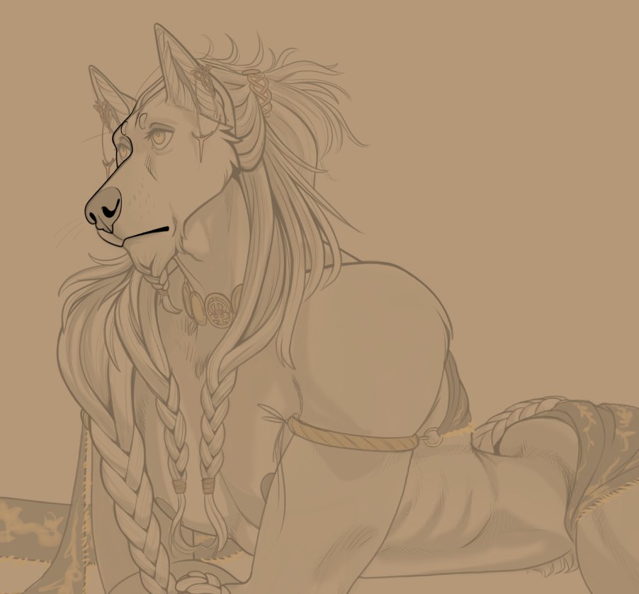 Lil warm up wippy I've been noodling at.

We've seen prime Radahn, but what about prime Maliketh? Back before he was a hungry hungry hobo and was instead the cunty center of Marika's mobile home sized couch + baldachin statement piece.