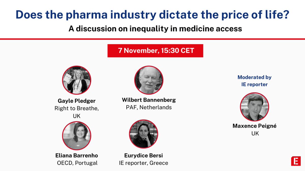 Does the pharma industry dictate the price of life?

Join us for a webinar at 15.30 CET tomorrow where we will discuss our Deadly prices investigation and the issue of unequal access to medicines across Europe with a panel of experts.

🔗 Register here: lnkd.in/dnAuFcsh