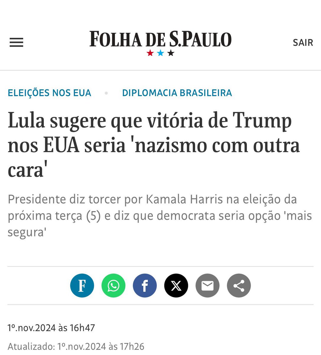 deltanmd's tweet image. Por que você desejaria boa sorte e sucesso a alguém que, apenas cinco dias atrás, você chamou de nazista e fascista?

Como sempre, a realidade se impõe, as máscaras caem e as narrativas são só isso, narrativas