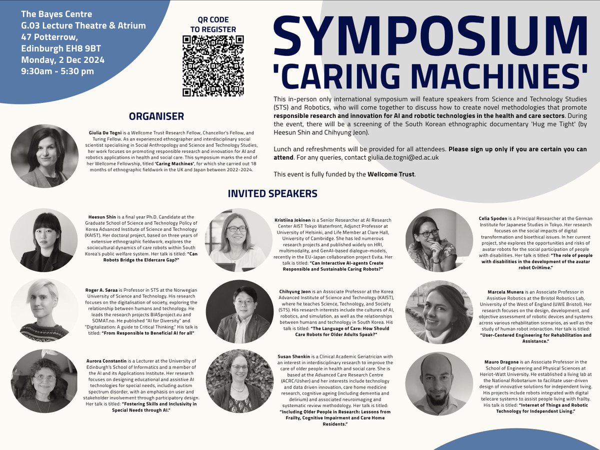How can we ensure #AI and #robotic technologies are developed and used responsibly? If you are interested in AI #ethics, research integrity, interdisciplinarity, #inclusivity, co-production, and exploring novel methodologies, this event is for you. Link to register in the thread.