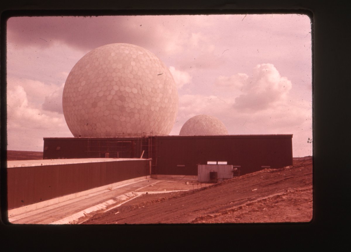 TeessideUni's tweet photo. The Fylingdales golf balls were once a familiar sight on the North Yorkshire Moors 👁️ 

These large radar domes which once dominated the landscape are among landmarks being celebrated at events organised by Teesside University researchers for this year’s Being Human Festival, which celebrates the humanities with activities across the country.

Find out more about this event - and the many more taking place this month👉 https://t.co/uH8vFisLvj