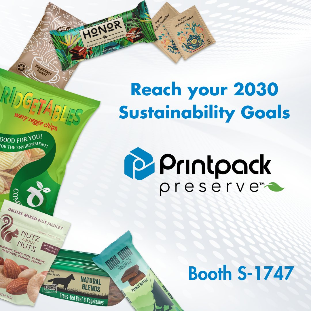 Switch to our Printpack Preserve™ #sustainablepackaging structures to show customers you care about the environment. Visit booth S-1747 at Pack Expo for more info. If not at Pack Expo, check out our sustainable packaging options online: ow.ly/Ej0X50TRSvR

♻️#PackExpo24