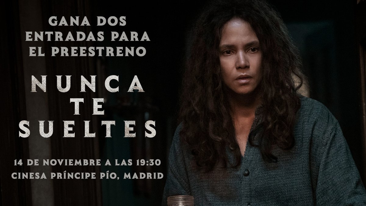 ¡SORTEO ESCALOFRIANTE! 

Participa y gana una entrada doble para el preestreno de NUNCA TE SUELTES el jueves 14 de noviembre a las 19:30h

1️⃣ Seguir a <a href="/Vertice360/">Vertice360Spain</a>  
2️⃣ Darle ❤️
3️⃣ Etiqueta a tu mejor compañero de sustos 😜🔪

📍 Madrid: CINESA PRINCIPE PÍO (<a href="/Cinesa/">Cinesa</a>)

🗓️ El sorteo