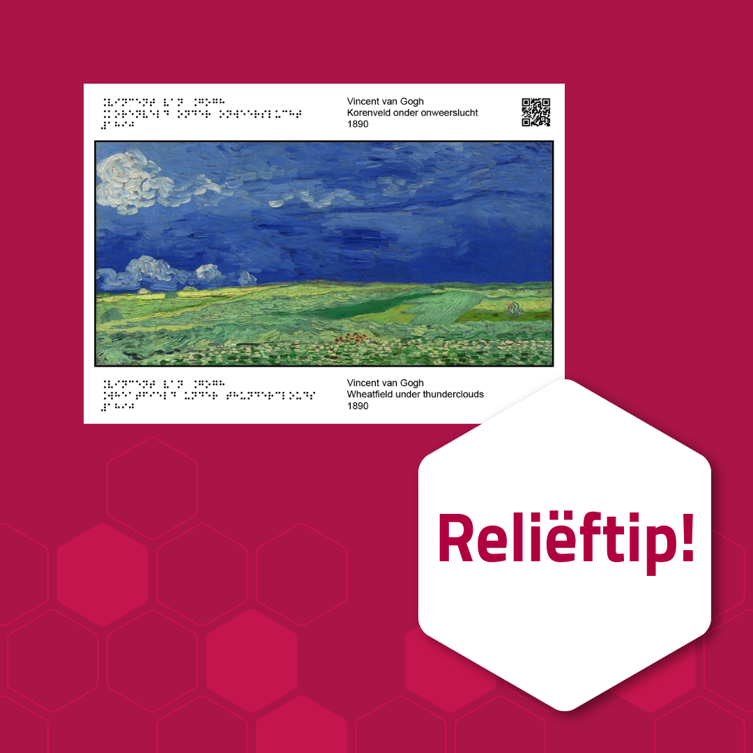 Reliëftip! De reliëftekening van het schilderij 'Korenveld onder onweerslucht' van Vincent van Gogh! Bestel nu: ow.ly/FBRx50U0gkm