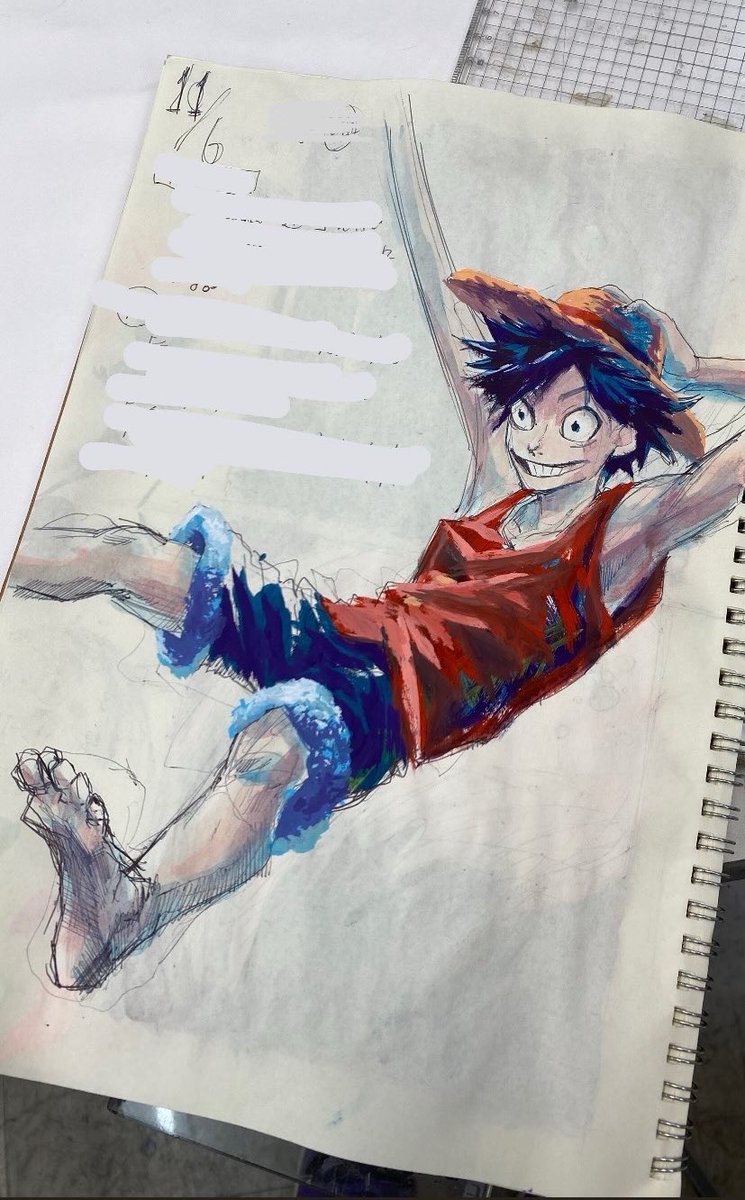 JEEN_8888's tweet photo. ルフィ描いた https://t.co/UZkLnTUqHX