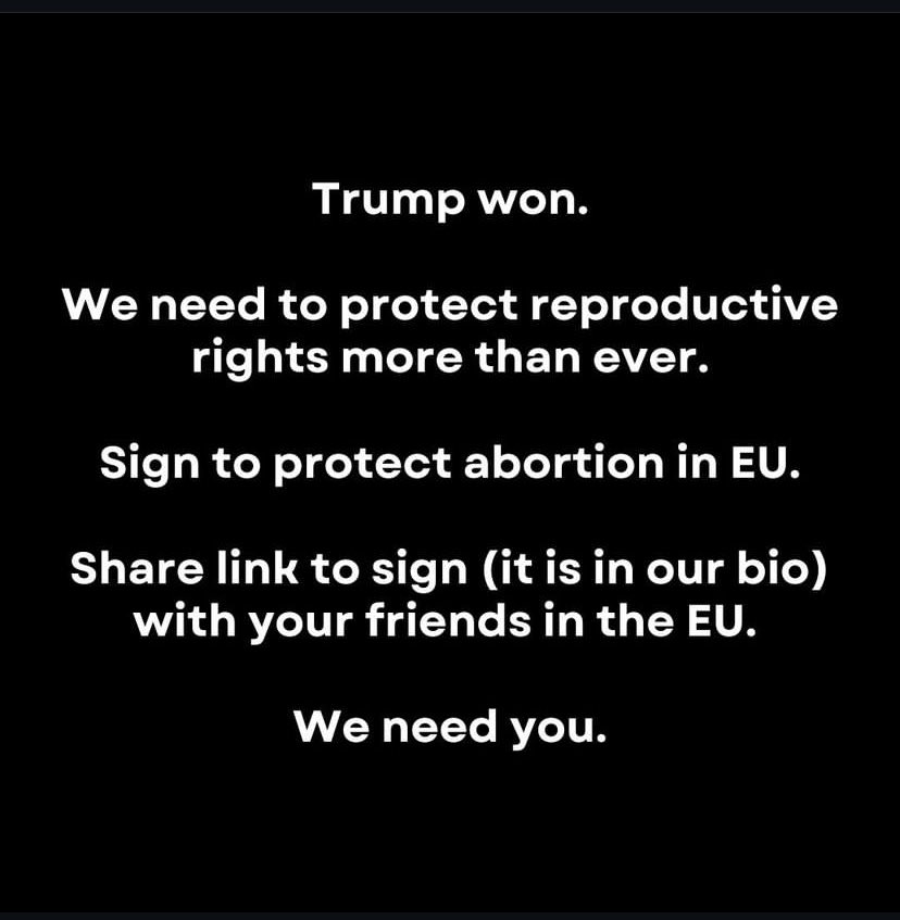 Kaeshaph's tweet photo. 🟣Donald Trump a gagné 
🟣Ce qui se passe aux US peut avoir des répercussions partout ailleurs 
🟣Si ce n’est pas fait ; Signez la pétition pour protéger les droits reproductifs en Europe 
Via @MVMC_24 
🟣Le lien de leur pétition ✍🏼 https://t.co/rkImlhKEUT
 🌈 Merci 💜 https://t.co/S5nGdHC73U