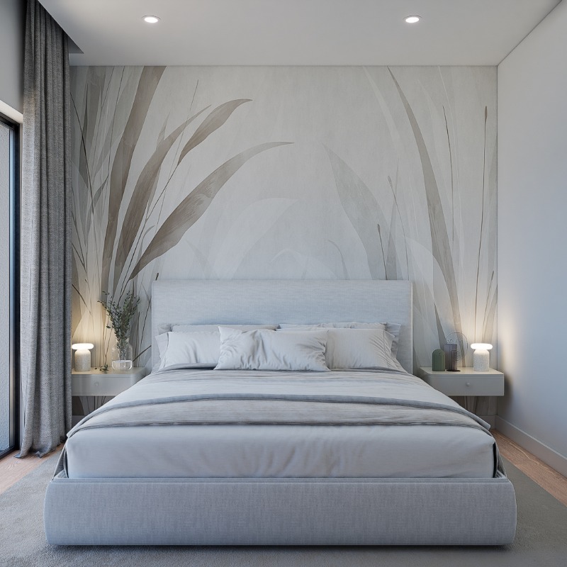 hgdesign3D's tweet photo. Quarto decorado com papel de parede floral em tons neutros, criando um ambiente minimalista e sereno. Visualização 3D que realça a elegância do espaço. 🌷🛏️ #Arquitetura #3DVisualization https://t.co/TO9NpbrwSH