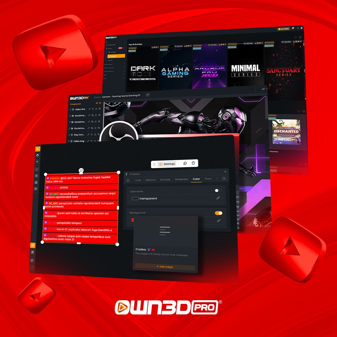 Ready to LEVEL UP your YouTube streams? OWN3D Pro is here to help! 

Real-time labels, epic alerts, chatbot, and chatbox await you. 
Best of all: Set up your stream in vertical format for YouTube Shorts with our Scene Builder! WOW your viewers now! 🌟

🚀 own3d.pro