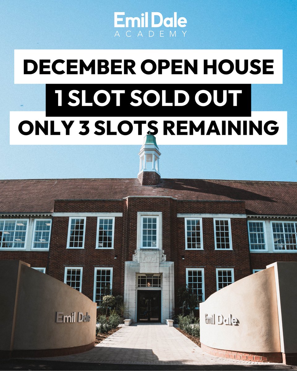EmilDaleAcademy's tweet photo. 🖤🖤NEW*** December Open House Event…Want in? Book a time slot today ⚡️(LINK IN BIO)⚡️ Take a tour of our building and ask questions about or BA Hons / Sixth Form / Cert HE Gap Year!

Limited on a first come first served basis! One slot already sold out! Book our Open House event Saturday 7th December 2024!

Book now! 5 time slots! See link in ❌BIO❌ or email admissions@emildale.co.uk

Emil Dale Unveils New State-of-the-Art Facility in Letchworth. Only 10 minutes from its previous location.

The new facility spans an impressive 56, 000 square feet over two stories (More than double than our previous facility).

Welcome to our new home!

Home Highlights:

☑️ 17 multi-functional studios.
☑️ 200 Seater Theatre.
☑️ 100 Seater Studio Theatre.
☑️ Access to the 450 Broadway Theatre.
☑️ 8 x Private 1 to 1 Rooms
☑️ Content Creation Studio.
☑️ Food and Relaxation Lounge.
☑️ Reception & Meeting Lounge.
☑️ Private Garden.
☑️ Pop-up on-site street food.
☑️ Coffee Bar.
☑️ Mind Focus Area.
☑️ Costume & Props Workshop.
☑️ Library.
☑️ Hot Desks.
☑️ Physio Room.

PLUS...

Staff & Guest Services. Brand New Harlequin Floors. New Air Flow System. Air Conditioning. Open Plan Offices. Student Services & Wellbeing.

#emildaleacademy #sing #dance #act #musicaltheatre#theatre #performingarts #stage #dramaschool #auditions