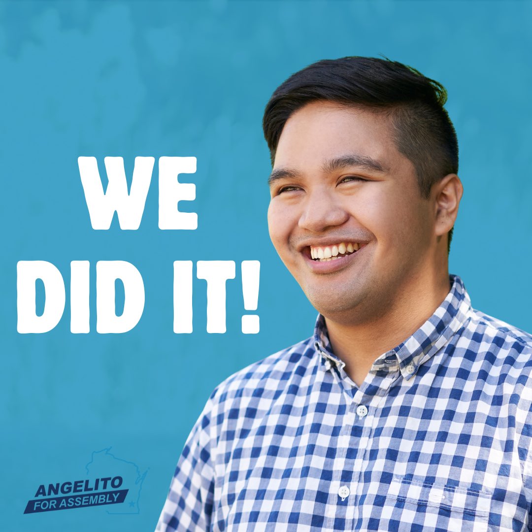 AngelitoForWI's tweet photo. I’m deeply grateful and honored to have earned the trust and support of the people of District 14. As a young person and the son of Filipino immigrants, I feel truly blessed to have this opportunity to serve our community in the Wisconsin State Legislature. 

I don’t come from a wealthy, well-connected family. I’m just a kid from West Allis who deeply cares about his hometown. I entered this race because I’m passionate about building a brighter future for everyone in our community.

Throughout this journey, I’ve had the privilege of meeting so many incredible people and listening to your hopes and dreams for Wisconsin. Your stories inspire me and fuel my commitment to making our community safer, healthier, and stronger.

Thank you for this incredible opportunity to represent you. I’m ready to fight for you and work tirelessly for the people of District 14. Let’s get to work!

In Solidarity,
Representative-Elect Angelito Tenorio
