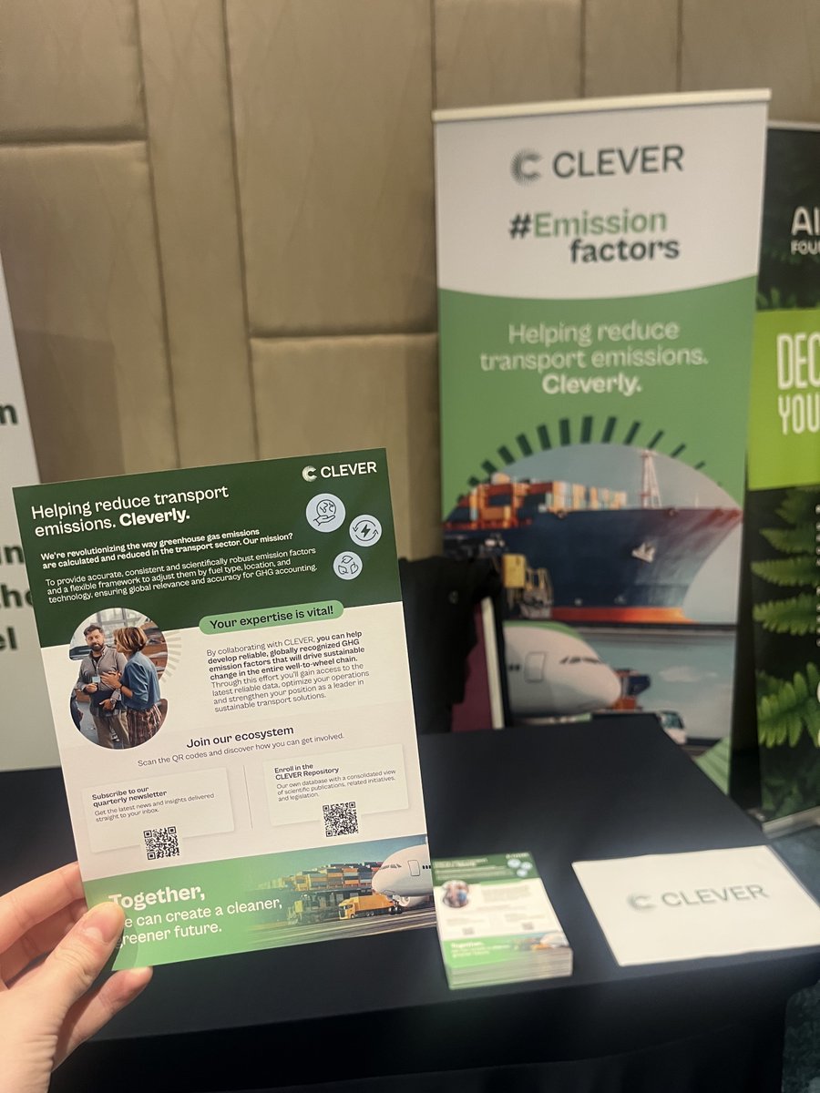 CLEVERemissions's tweet photo. 🌍CLEVER is at the ALICE Logistics Innovation Summit!   

Pass by the CLEVER booth today and tomorrow to connect with our team. We’re eager to chat about the future of sustainable transport and the importance of accurate and consistent #EmissionFactors.

👉 See you there! https://t.co/yE3N3CHx8l