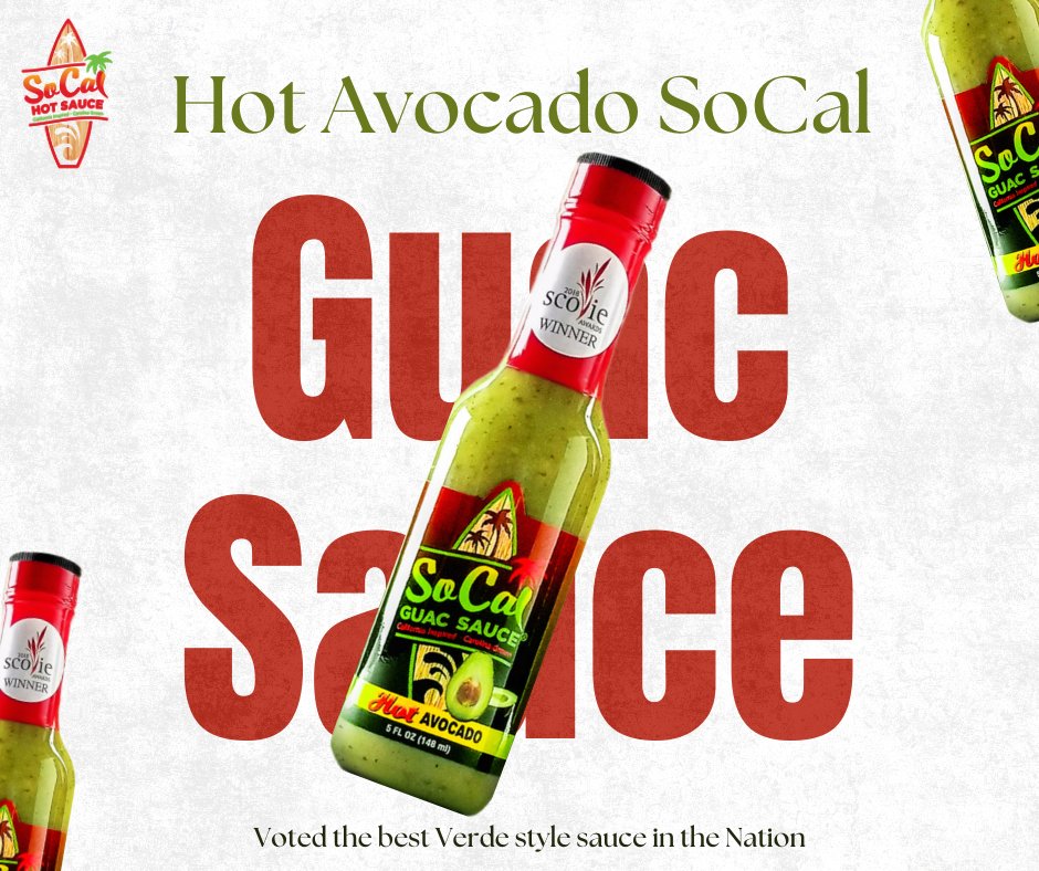 SoCalHotSauce's tweet photo. Get ready to kick up your guac game with Hot Avocado Guac Sauce® from SoCal Hot Sauce! 🥑🌶️ Perfectly creamy with a spicy twist!
#GuacGoals #SpicySundays #SoCalHotSauce #HotAvocadoGuacSauce #SoCalHotSauce #GuacWithAKick #SpicyGuac #AvocadoLovers #HeatWithFlavor #GuacamoleLovers https://t.co/Lm6g3Q7Hmu