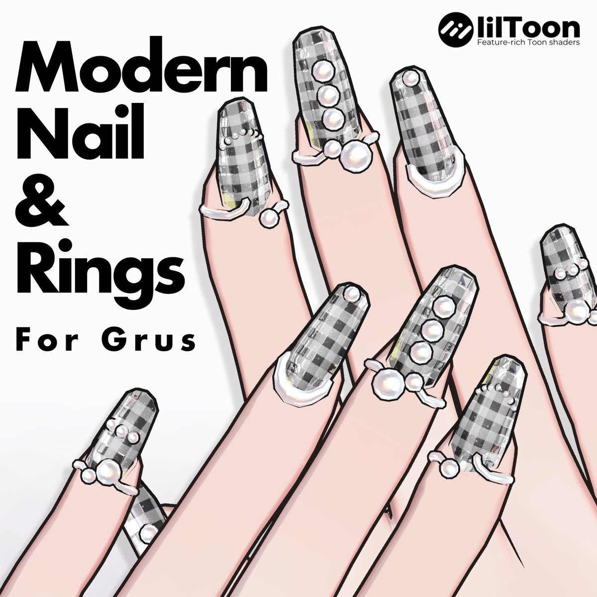 #Grus  ちゃん専用のネイルとリングのセットを発売いたしました✨【Grus】ModernNail&Ring | #tekona0STUDIO 
https://t.co/Y6CvsclwHT 