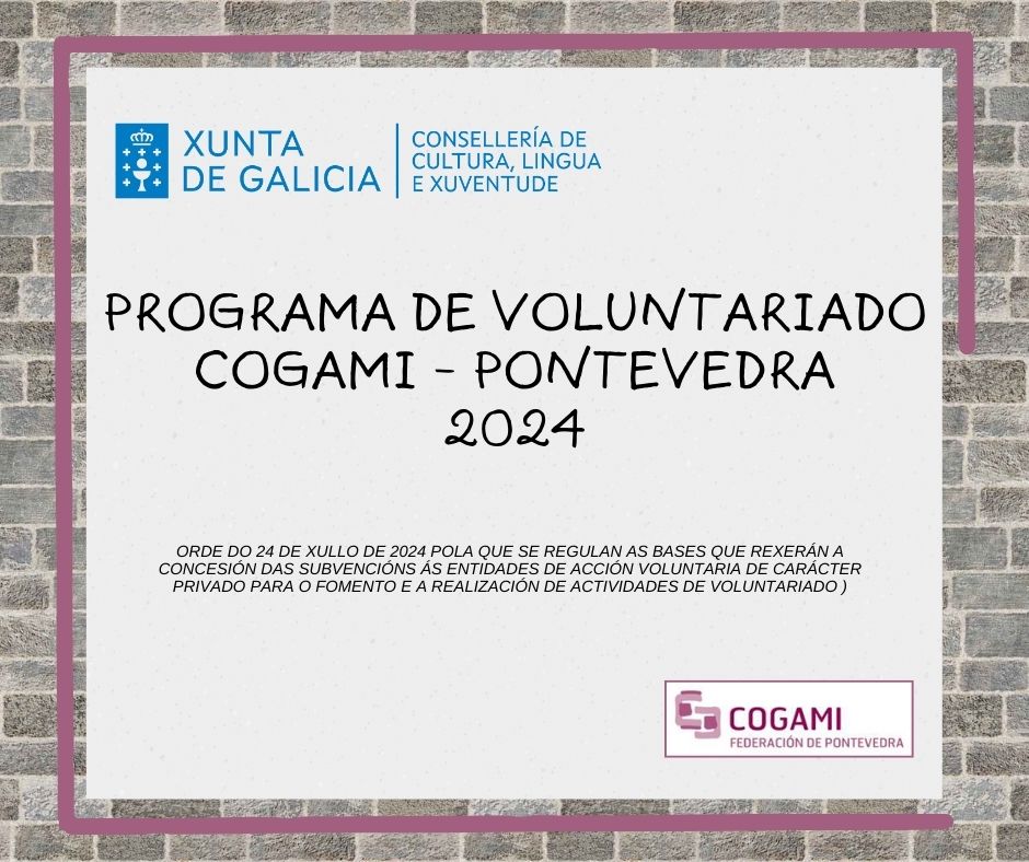 FEDERACINCOGAM1's tweet photo. As persoas voluntarias da Fed Cogami Pontevedra levaron a cabo diferentes actividades ao longo deste 2024 gracias ao apoio da Xunta de Galicia a través da subvención para entidades de acción voluntaria de carácter privado, neste caso o importe ascendeu a 1.298,30€ https://t.co/KVchd0fJZe