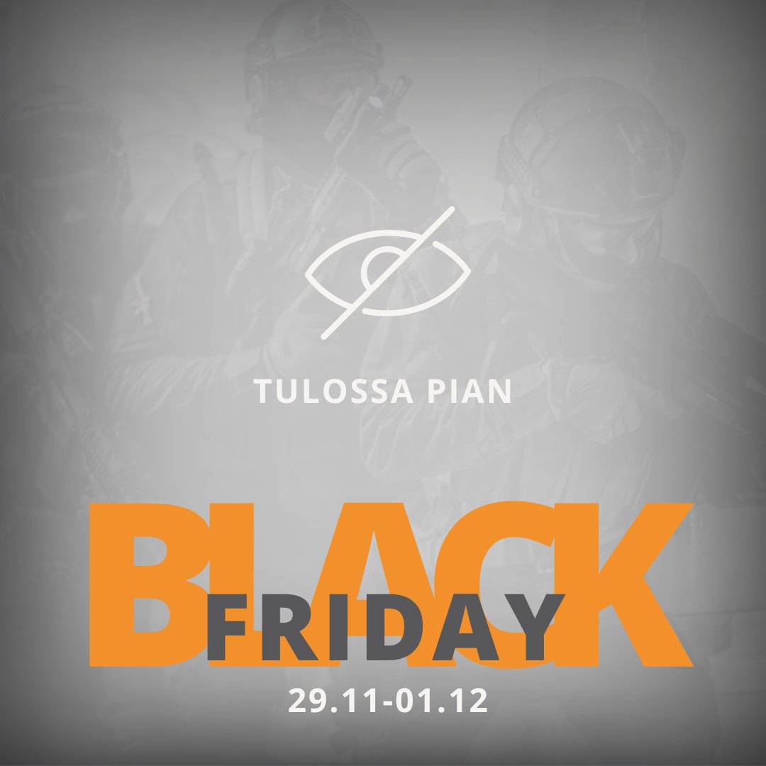 Jotain suurta on tulossa… Oletko valmis? 
Black Friday lähestyy, ja tänä vuonna luvassa on ennennäkemättömiä tarjouksia, joita et halua missata! Jos varastosi kaipaa päivitystä tai olet harkinnut uusia varusteita, nyt on täydellinen hetki olla kuulolla.