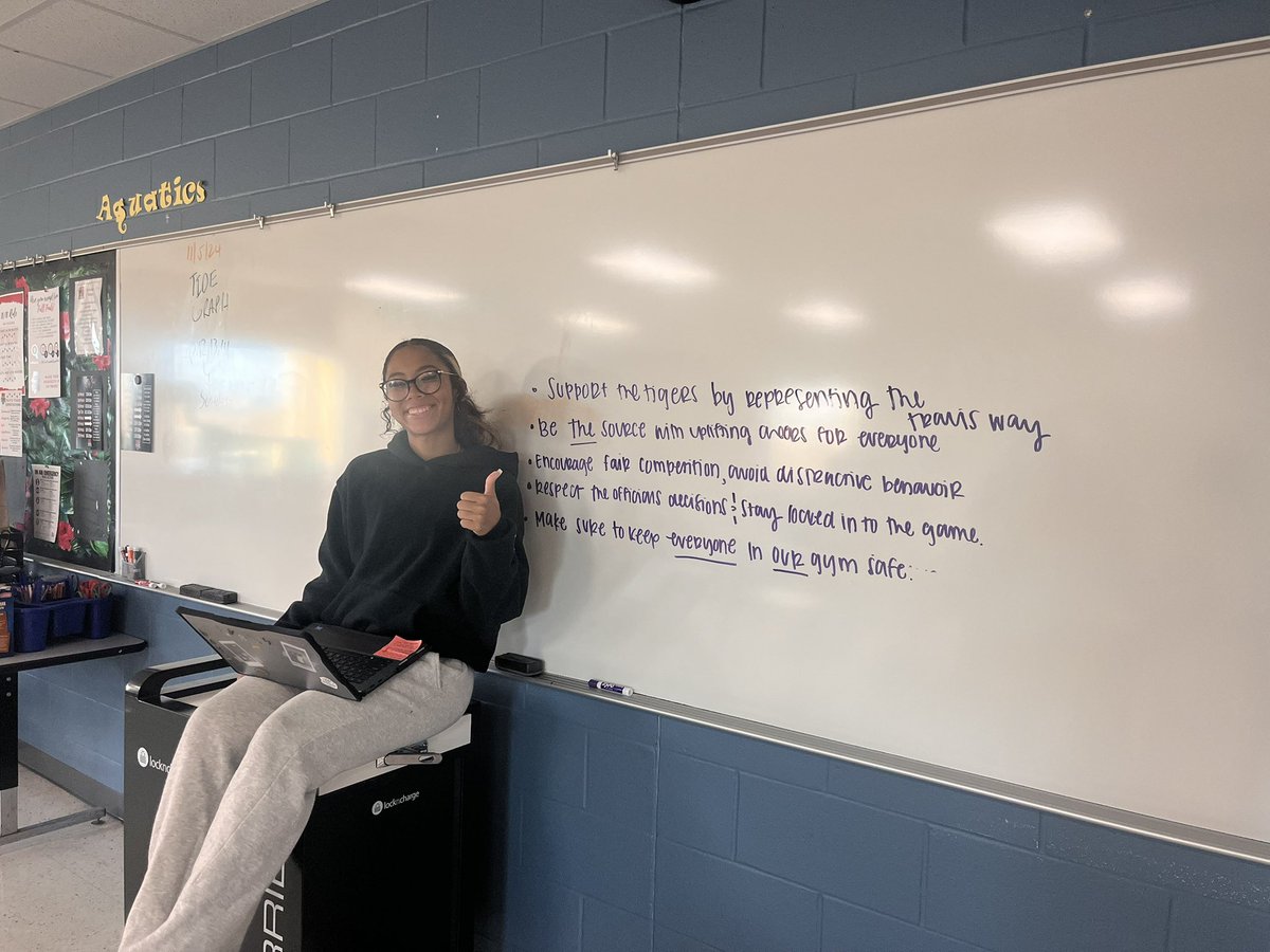 Our girl leading our SALT meeting this morning!! <a href="/THS_Tigers/">Travis High School</a> <a href="/TravisSportsMed/">Travis Sports Med</a> <a href="/THS_Aquatics/">Travis Tiger Aquatics est. 2006</a> <a href="/TravisTigerGolf/">Travis Golf</a> <a href="/FBISDAthletics/">Fort Bend ISD Athletics</a> <a href="/FBISDAquatics/">FBISD Aquatics</a>