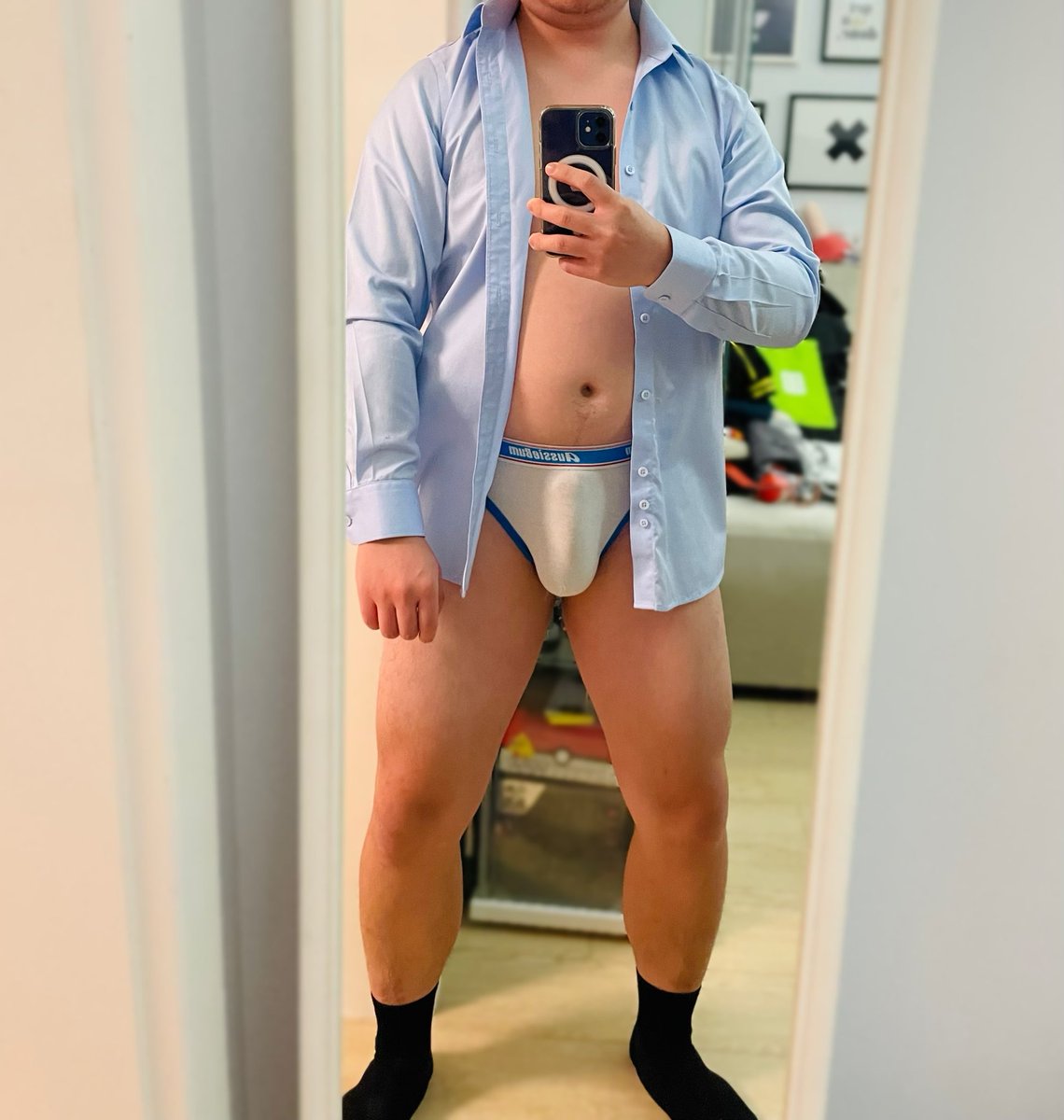 襯衫加白內褲真的好色🥵