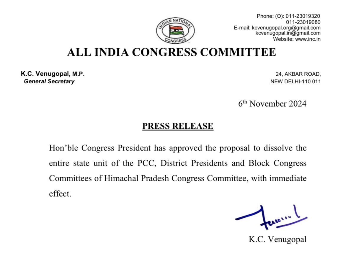 jviplav's tweet image. The Congress’s dissolution of its Himachal Pradesh unit after leaders raised issues about illegal mosques and undocumented settlers speaks volumes. How much clearer can Congress’s anti-Hindu stance get? #CongressAntiHindu #Himachal