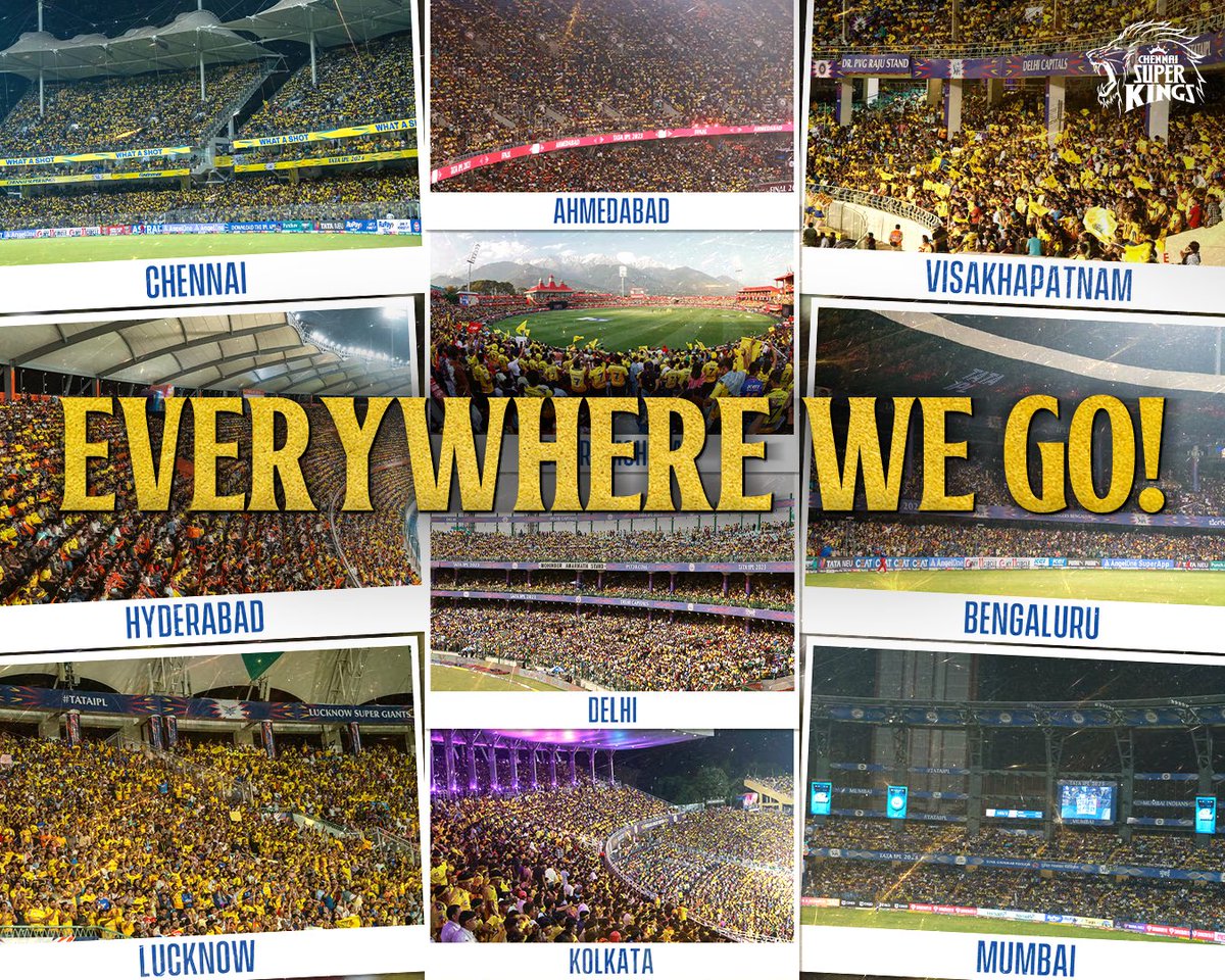 cricketnews9758's tweet photo. The unconditional Yellove everywhere we go,
The unwavering support, whistles and chants,
The loyal crowd despite wins and loses,
We acknowledge and celebrate you today and forever, SUPERFANS! 🥳💛
#WhistlePodu #Yellove #msdoni https://t.co/iJ8yLKlS7K