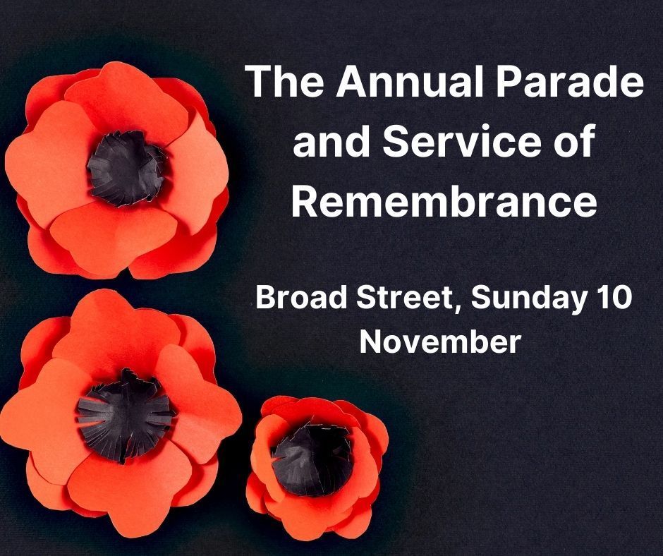 The public are warmly invited to pay their respects to the fallen of past conflicts at the annual Parade and Service of Remembrance this Sunday.

The community will come together to gather at the War Memorial in Broad Street ahead of the parade at 10:50am.