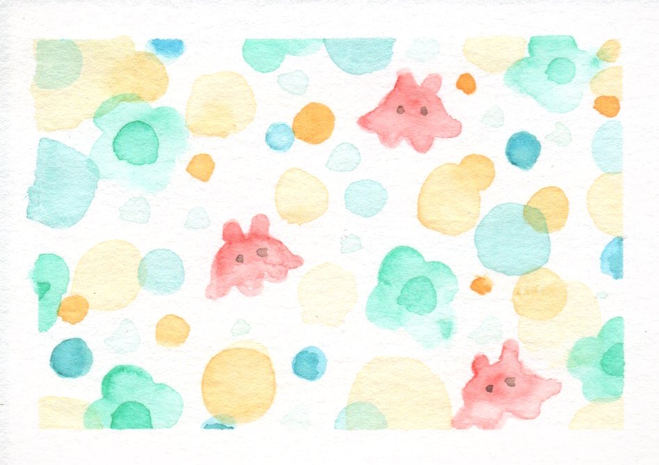 水彩色鉛筆の練習