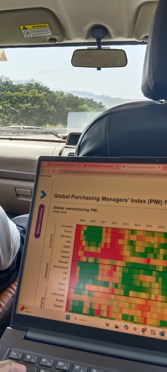 Tough task of being an economist...! When there's a data release, you've got to cover it, no matter where you are...! 😄