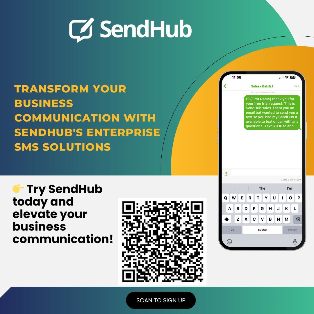 SendHub's tweet image. Transform your business communication with SendHub&apos;s enterprise SMS solutions. 👉 Try SendHub today and elevate your business communication! #SendHub #B2BSolutions #B2B #SMSMarketing #BusinessGrowth buff.ly/3NKUcc3