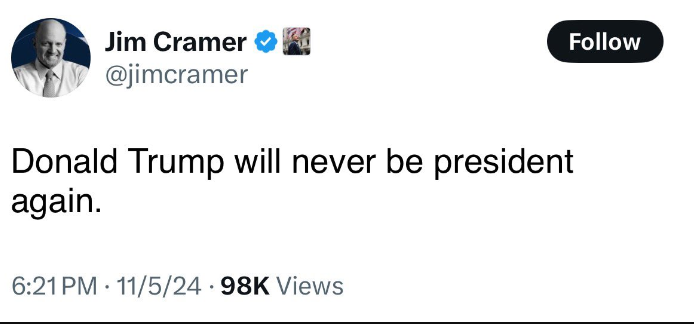 Official_MrRic's tweet photo. โ Wrong again Jimmy, Proven fact just do the opposite of what this guy says and you will have much success!
๐ด Also side note, Those who said they would leave the country if @realDonaldTrump got elected, Don't let the door hit you where the good lord split you. #GoodRidence #DonaldTrump @jimcramer $BBIG $GME $AMC #FireGensler #KenGriffinLied